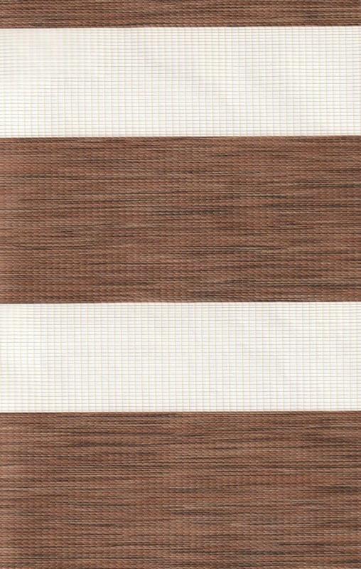 Рулонные шторы день-ночь для проема Бергамо, коричневый 204